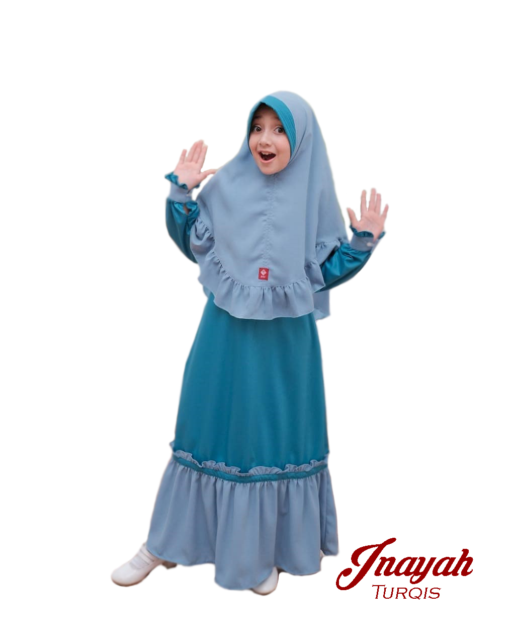 New Fashionin In Bandung  Gamis  Anak  Tanggung Set Hijab